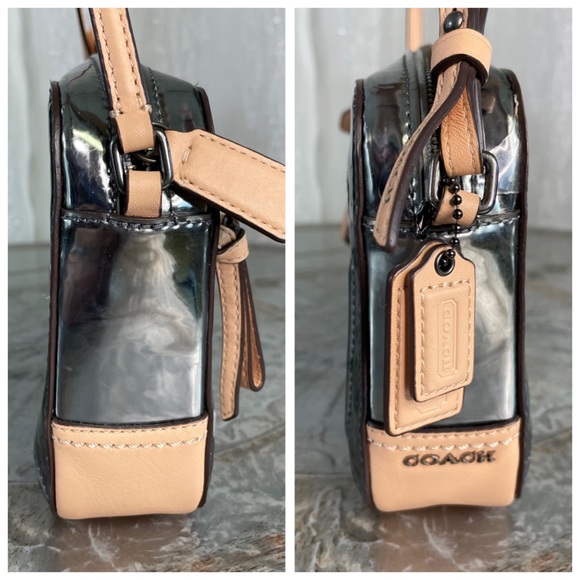 COACH POPPY MIRROR METALLIC FLIGHT BAG Style: F25056 - Picture 16 of 16